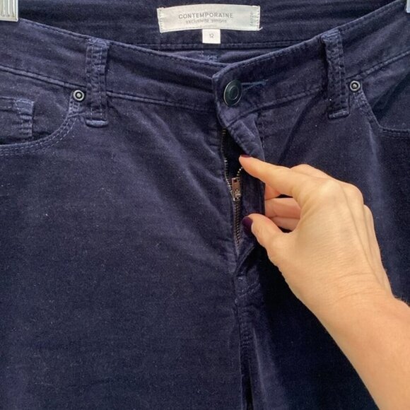 Contemporaine for Simons pants CORDUROY PANTs Size 12 TALLSLIM-FIT VELVET - Picture 5 of 14